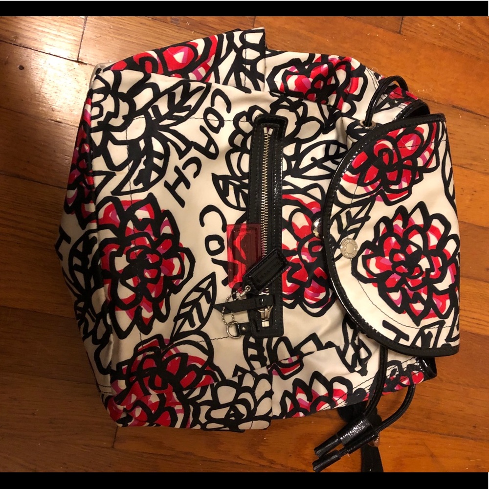 Coach Floral Backpack